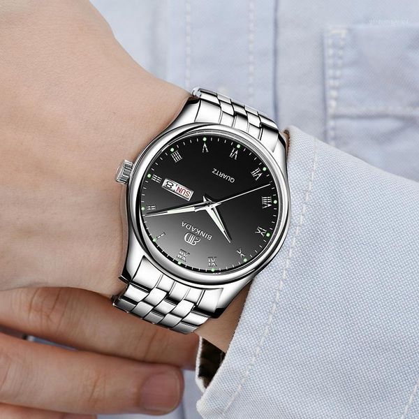 swiss genuine 2021 watch men's automatic mechanical black technology waterproof quartz male students wristwatches, Slivery;brown
swiss genuine 2021 watch men's automatic mechanical black technology waterproof quartz male students wristwatches, Slivery;brown