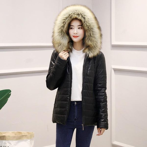 women's fur & faux autumn and winter big size belt cap jacket imitation coat simulation pu leather zipper furry, Black
women's fur & faux autumn and winter big size belt cap jacket imitation coat simulation pu leather zipper furry, Black