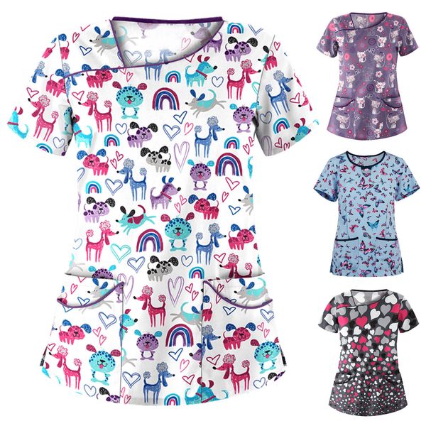 women's bag short decorate v printing monkeys from uniform nurse blusa h1td, White;black
women's bag short decorate v printing monkeys from uniform nurse blusa h1td, White;black