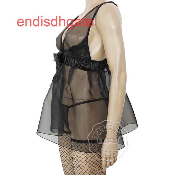 lace new style fun large inside plus perspective skirt fat mm nightdress, Black;white
lace new style fun large inside plus perspective skirt fat mm nightdress, Black;white