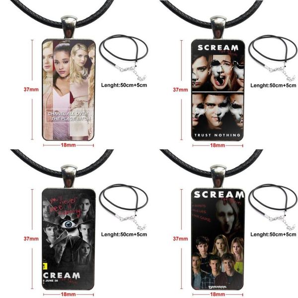 pendant necklaces for women gift vintage jewelry steel color glass cabochon choker long rectangle necklace american scream tv series print, Silver
pendant necklaces for women gift vintage jewelry steel color glass cabochon choker long rectangle necklace american scream tv series print, Silver
