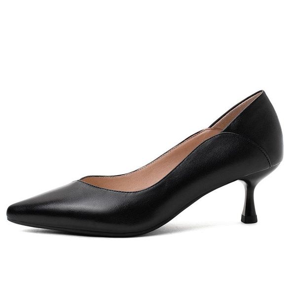 dress shoes women elegant heeled stiletto party pointed toe genuine leather thin heels fashion office work pumps, Black
dress shoes women elegant heeled stiletto party pointed toe genuine leather thin heels fashion office work pumps, Black