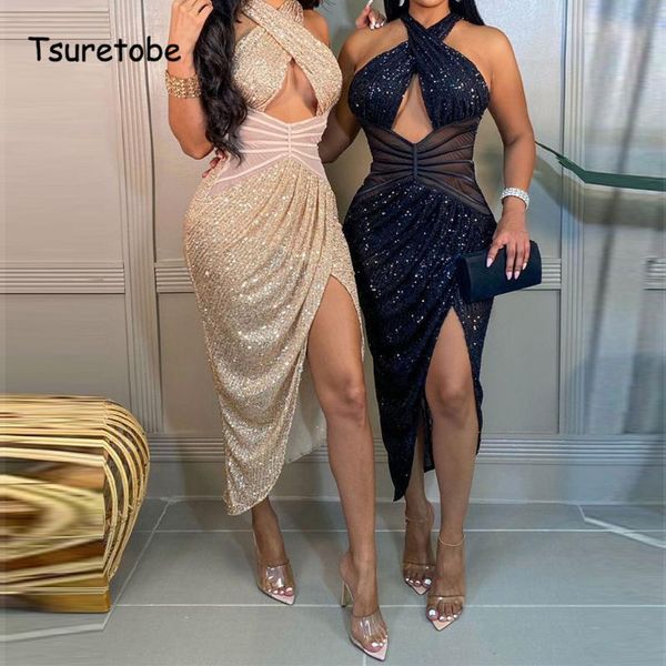 casual dresses tsuretobe sequin cross halter dress women autumn split fork streetwear fashion sleeveless nightclub wear maxi, Black;gray
casual dresses tsuretobe sequin cross halter dress women autumn split fork streetwear fashion sleeveless nightclub wear maxi, Black;gray