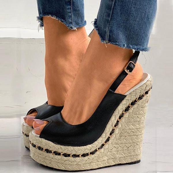 sorphio ins lady new 2021 women shoes high heels buckle strap peep toe colorblock sandals women flax wedges sandals, Black
sorphio ins lady new 2021 women shoes high heels buckle strap peep toe colorblock sandals women flax wedges sandals, Black
