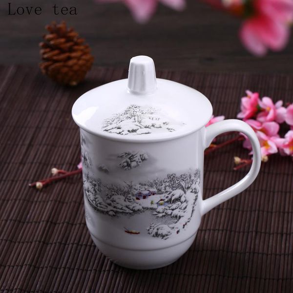 mugs 400ml conference teacup bone china jingdezhen chinese filter household water cup with lid office mug can be customized 
mugs 400ml conference teacup bone china jingdezhen chinese filter household water cup with lid office mug can be customized