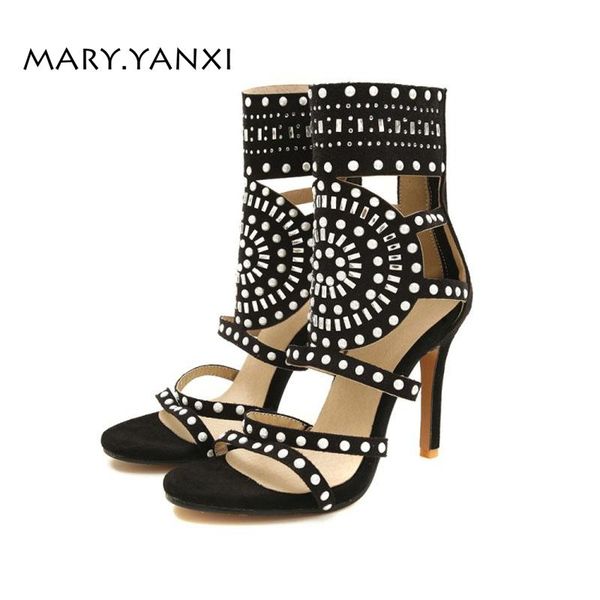 women plus size shose gladiator sandals crystal fashion party thin heel super high heels stilettos solid zip rhinestone, Black
women plus size shose gladiator sandals crystal fashion party thin heel super high heels stilettos solid zip rhinestone, Black