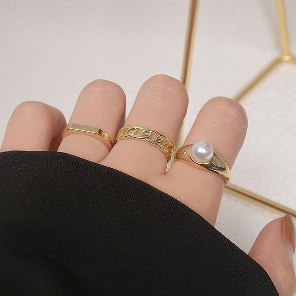 cluster rings delicate jewelry 14k real gold adjustable pearl for women simple style engagement set, Golden;silver
cluster rings delicate jewelry 14k real gold adjustable pearl for women simple style engagement set, Golden;silver