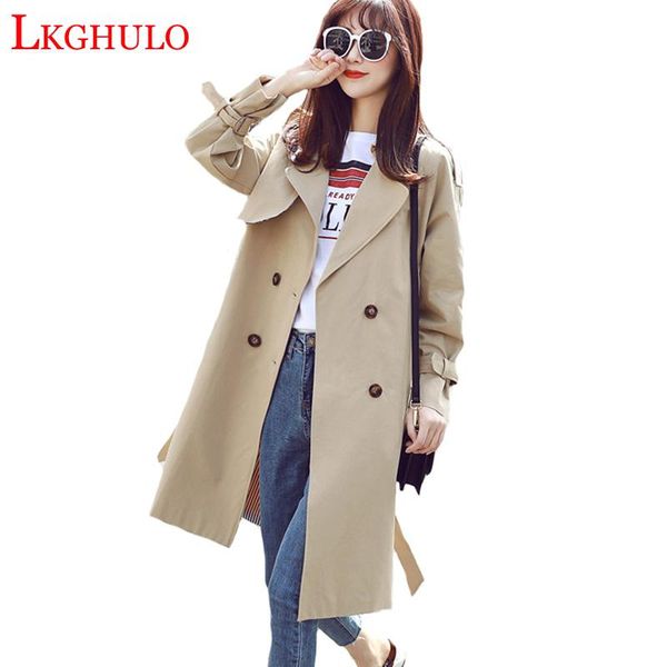 women's trench coats 2021 fashion double breasted mid-long coat women khaki slim belt cloak mujer windbreaker female abrigos brazil w59, Tan;black
women's trench coats 2021 fashion double breasted mid-long coat women khaki slim belt cloak mujer windbreaker female abrigos brazil w59, Tan;black
