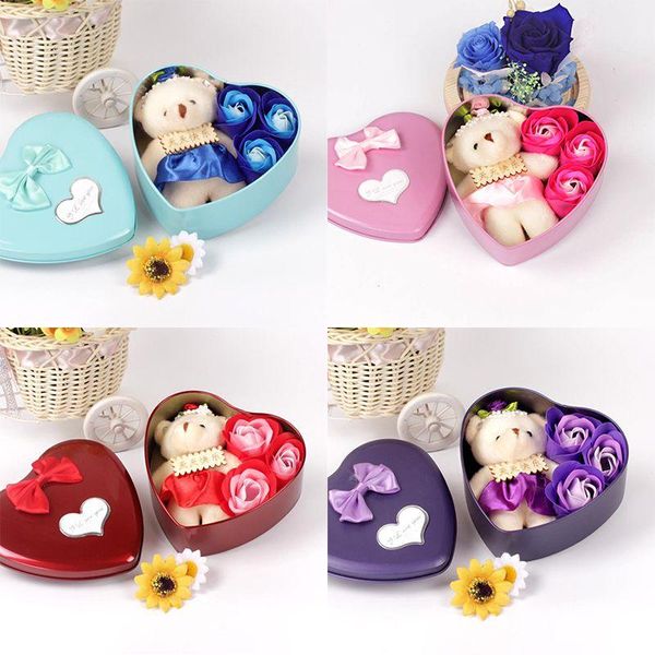 decorative flowers & wreaths 3pcs scented rose flower petal heart shape gift box with bear bath body soap wedding party favor
decorative flowers & wreaths 3pcs scented rose flower petal heart shape gift box with bear bath body soap wedding party favor