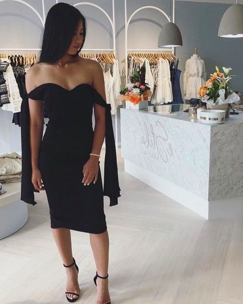 black non-handed slash neck bodycon rayon bandage evening dressed in party kkrb, White
black non-handed slash neck bodycon rayon bandage evening dressed in party kkrb, White