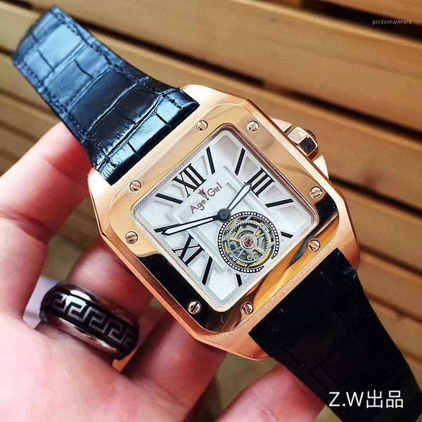 wristwatches men automatic mechanical watch rose gold brown black leather tourbillon sapphire limited sport square, Slivery;brown
wristwatches men automatic mechanical watch rose gold brown black leather tourbillon sapphire limited sport square, Slivery;brown