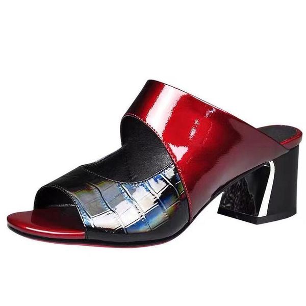 slippers women's sandals with color matching uppers mature and versatile heels elegant open-toed outer wear, Black
slippers women's sandals with color matching uppers mature and versatile heels elegant open-toed outer wear, Black