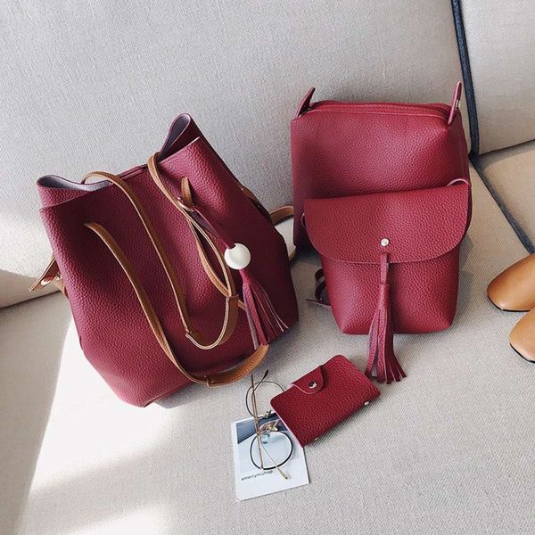autumn new fashion leisure litchi pattern four piece single shoulder women's bag
autumn new fashion leisure litchi pattern four piece single shoulder women's bag