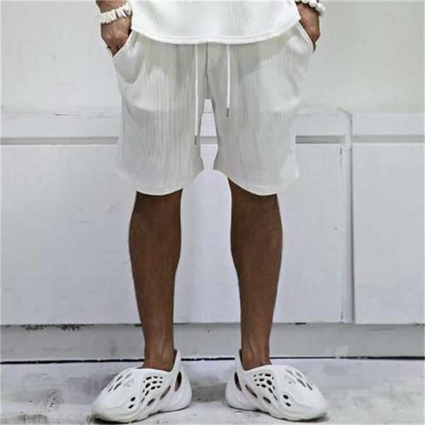 men's shorts summer 2021 solid color pleated high elastic loose fashion casual thin straight beach pants, White;black
men's shorts summer 2021 solid color pleated high elastic loose fashion casual thin straight beach pants, White;black
