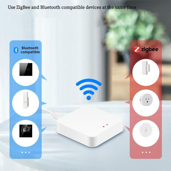smart home control wifi tuya zigbee 3.0 hub wireless bluetooth compatible for app voice remote works with alexa google gateway 
smart home control wifi tuya zigbee 3.0 hub wireless bluetooth compatible for app voice remote works with alexa google gateway