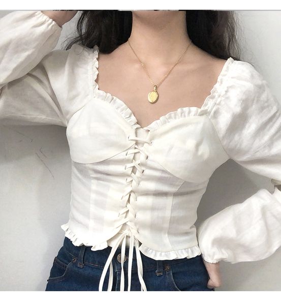 new 2021 blouse vintage long sleeve lace-up womens and blouses women white shirts blusas roupa feminina clothes rgik
new 2021 blouse vintage long sleeve lace-up womens and blouses women white shirts blusas roupa feminina clothes rgik