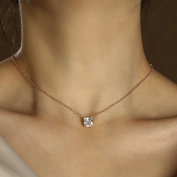 hi man french simple shiny square crystal pendant clavicle chain necklace women exquisite small student girlfriends jewelry gift, Silver
hi man french simple shiny square crystal pendant clavicle chain necklace women exquisite small student girlfriends jewelry gift, Silver