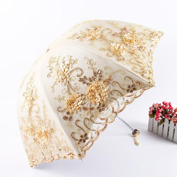 umbrellas 1 piece princess sun double lace parasol arched uv creative three folding women embroidery anti waterproof umbrella
umbrellas 1 piece princess sun double lace parasol arched uv creative three folding women embroidery anti waterproof umbrella