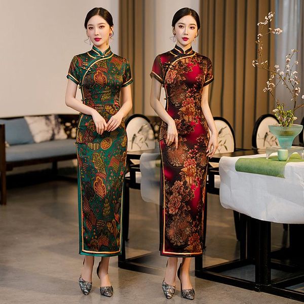 ethnic clothing retro button mandarin collar chinese dress slim print cheongsams traditional classic banquet gown oriental elegant qipa, Red
ethnic clothing retro button mandarin collar chinese dress slim print cheongsams traditional classic banquet gown oriental elegant qipa, Red