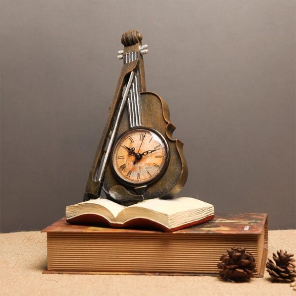 desk & table clocks vintage resin violin model clock retro sculpture craft art deskdecoration for office cafe bar home wholesales
desk & table clocks vintage resin violin model clock retro sculpture craft art deskdecoration for office cafe bar home wholesales