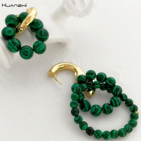 hoop & huggie huanzhi 2021 vintage green natural stone malachite multilayer bead asymmetrical earrings for women girls party jewelry, Golden;silver
hoop & huggie huanzhi 2021 vintage green natural stone malachite multilayer bead asymmetrical earrings for women girls party jewelry, Golden;silver