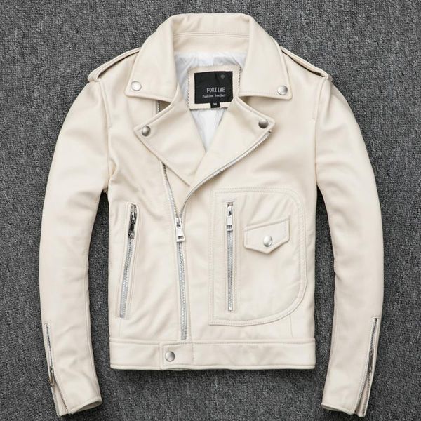 women's leather & faux 2022 fashion white genuine jacket women slim fit sheepskin motorcycle lady rivets zipper biker female, Black
women's leather & faux 2022 fashion white genuine jacket women slim fit sheepskin motorcycle lady rivets zipper biker female, Black