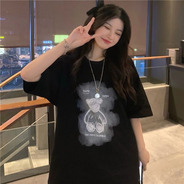 gaojie bear short t-shirt female xia loose korean version ins harajuku style salt fried street half sleeve top, White;black
gaojie bear short t-shirt female xia loose korean version ins harajuku style salt fried street half sleeve top, White;black