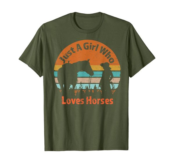 just a girl who loves her western horse t-shirt gifts, White;black