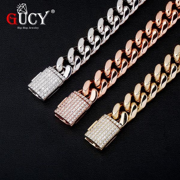 link, chain gucy 10mm miami cuban link bracelet heavy iced out zircon hip hop fashion punk choker bling charms jewelry, Black
link, chain gucy 10mm miami cuban link bracelet heavy iced out zircon hip hop fashion punk choker bling charms jewelry, Black
