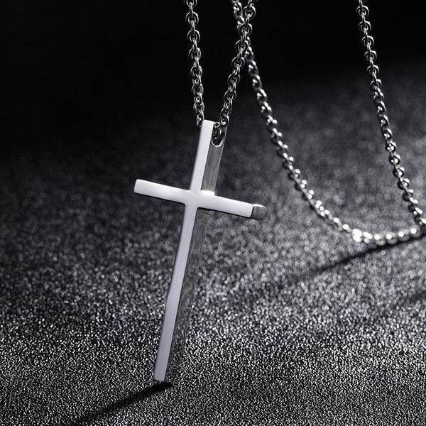 pendant necklaces titanium steel cross necklace for men women minimalist jewelry male female prayer chokers silver color gift
pendant necklaces titanium steel cross necklace for men women minimalist jewelry male female prayer chokers silver color gift