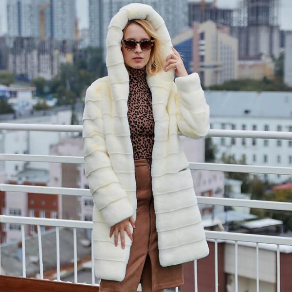 women's fur & faux ur natural real outerwear hooded female fashion solid long coat warm jacket for women s, Black
women's fur & faux ur natural real outerwear hooded female fashion solid long coat warm jacket for women s, Black