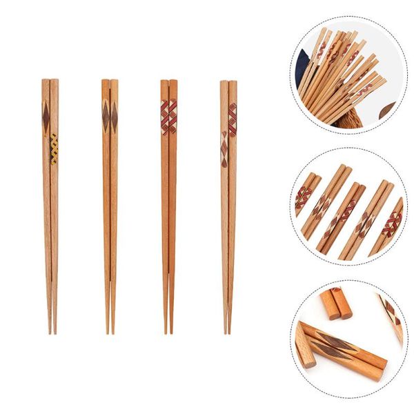 chopsticks 4 pairs of japanese style printed wood home (assorted color) 
chopsticks 4 pairs of japanese style printed wood home (assorted color)