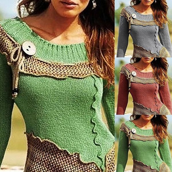 women's sweaters women button sweater casual patchwork round neck long sleeved irregular pullover fashion autumn ladies, White;black
women's sweaters women button sweater casual patchwork round neck long sleeved irregular pullover fashion autumn ladies, White;black