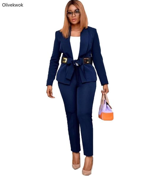 two piece dress olivekwok african clothes set women notched long sleeve waist lace up bow blazer with sashes traight pants suit am402, White
two piece dress olivekwok african clothes set women notched long sleeve waist lace up bow blazer with sashes traight pants suit am402, White