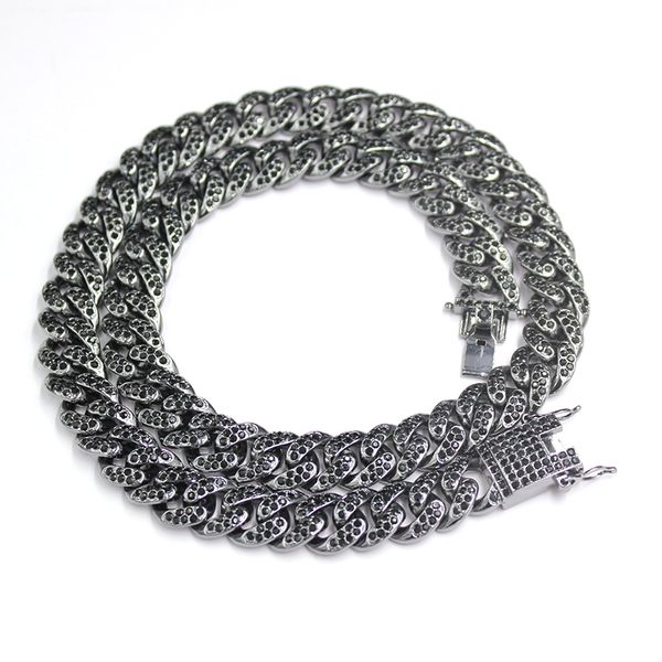 13.5mm gun metal cuban necklace bracelet set hip hop iced out bling rhinestones miami chain link necklaces for men women rapper jewelry, Silver
13.5mm gun metal cuban necklace bracelet set hip hop iced out bling rhinestones miami chain link necklaces for men women rapper jewelry, Silver