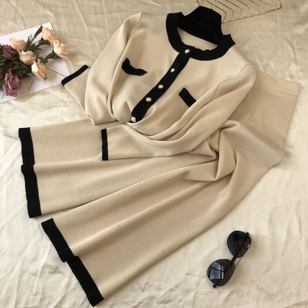 women's new female autumn around the single-breasted neck tightly knit jacket + waist wide curtain leg of two-piece pants women qey6, Gray
women's new female autumn around the single-breasted neck tightly knit jacket + waist wide curtain leg of two-piece pants women qey6, Gray