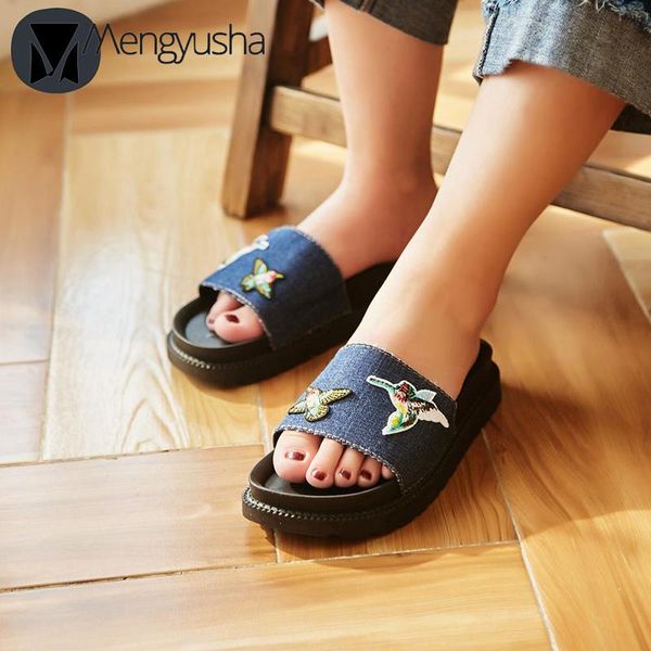 slippers birds embroidery summer shoes woman slides denim tassel platform sandals zapatos mujer beach anti-skid, Black
slippers birds embroidery summer shoes woman slides denim tassel platform sandals zapatos mujer beach anti-skid, Black