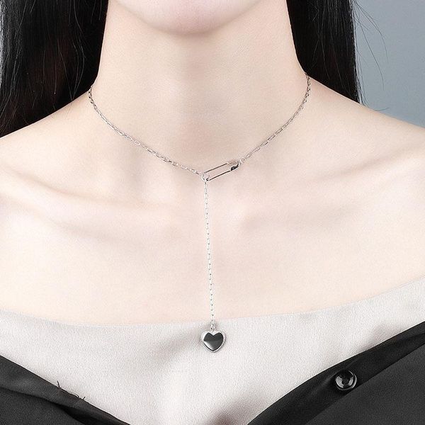 chains vjgyho 925 sterling silver paper clip heart pendant long necklace women fashion choker drop charm jewelry fit wedding party
chains vjgyho 925 sterling silver paper clip heart pendant long necklace women fashion choker drop charm jewelry fit wedding party