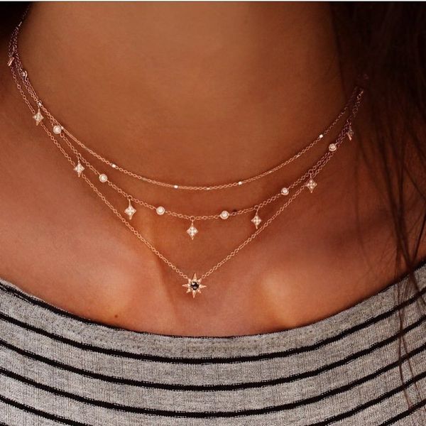 fashion multi-layer star pendant necklace multilayer clavicle women gold statement wholesale, Silver
fashion multi-layer star pendant necklace multilayer clavicle women gold statement wholesale, Silver