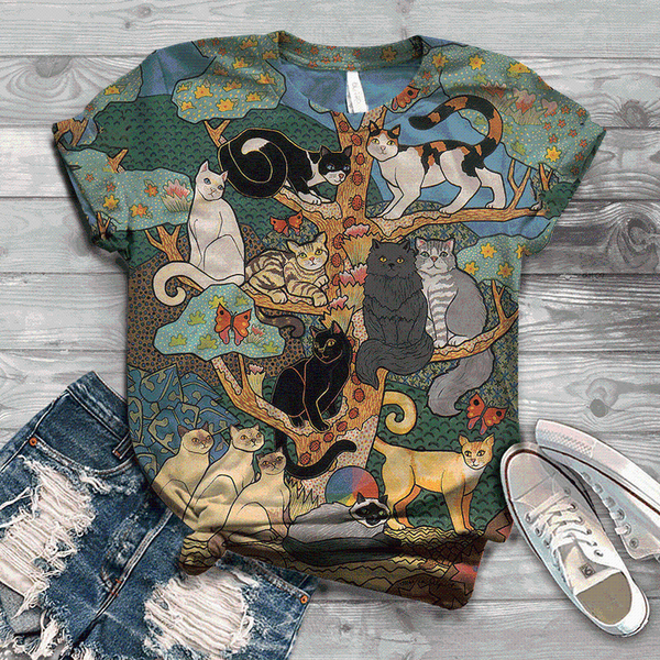 women's t-shirt 2021 european and american summer latest ladies leisure outing digital kawaii animal print short-sleeved, White
women's t-shirt 2021 european and american summer latest ladies leisure outing digital kawaii animal print short-sleeved, White