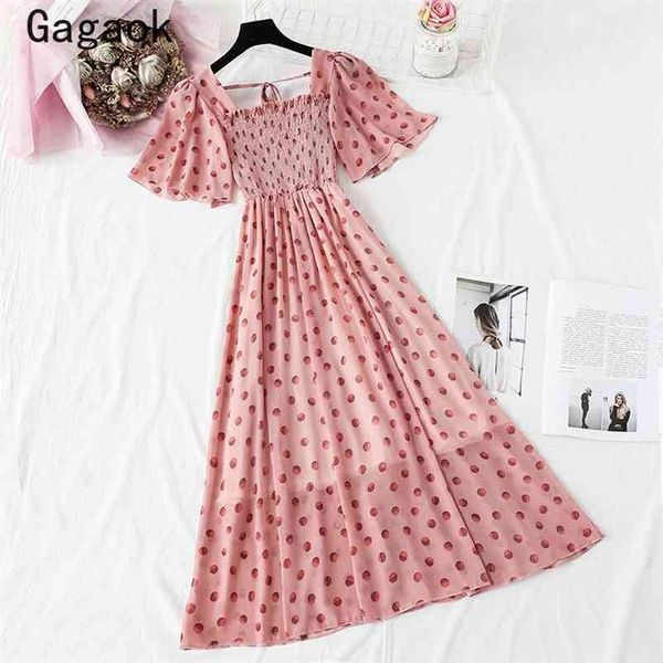 women sweet print dress summer square collar butterfly sleeve dot a-line draped chic slim wild long dresses 210531, Black;gray
women sweet print dress summer square collar butterfly sleeve dot a-line draped chic slim wild long dresses 210531, Black;gray
