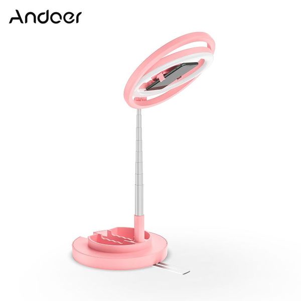 andoer 360° rotatable mini ring light selfie ring light pgraphy with stand mirror phone clip for live streaming makeup
andoer 360° rotatable mini ring light selfie ring light pgraphy with stand mirror phone clip for live streaming makeup