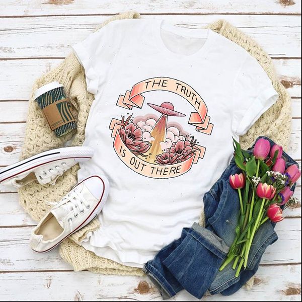 women graphic flower ufo cartoon fashion lady summer t shirt lady clothes womens clothing tee female t shirt, White
women graphic flower ufo cartoon fashion lady summer t shirt lady clothes womens clothing tee female t shirt, White