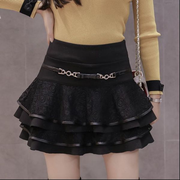 korean lace skirt pleated spring women shorts wild high waist pettiskirt dq968, White;black
korean lace skirt pleated spring women shorts wild high waist pettiskirt dq968, White;black