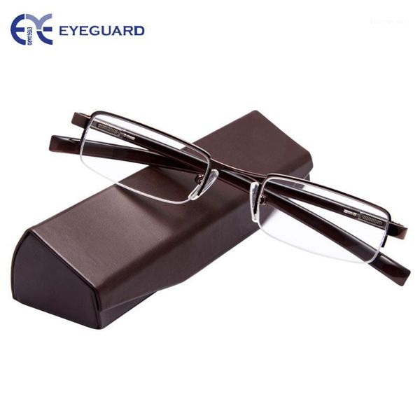 half-rim metal frame mini lens reading glasses readers with hard case sunglasses, White;black
half-rim metal frame mini lens reading glasses readers with hard case sunglasses, White;black