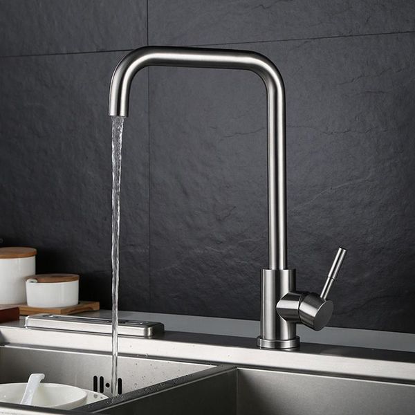 kitchen faucets cold and water faucet 304 stainless steel tap sink brushed finish single handle 1 hole taps
kitchen faucets cold and water faucet 304 stainless steel tap sink brushed finish single handle 1 hole taps