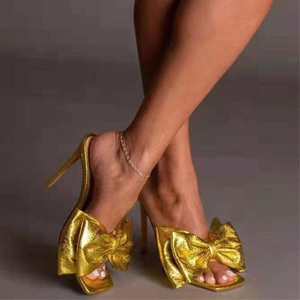 sandals shiny gold purple leather big bowtie slipper slingback thin high heel summer butterfly knot party shoes women, Black
sandals shiny gold purple leather big bowtie slipper slingback thin high heel summer butterfly knot party shoes women, Black