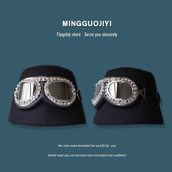 beanie/skull caps designers black bucket fisherman hat female pilot glasses rhinestone basin fashion street men and women, Blue;gray
beanie/skull caps designers black bucket fisherman hat female pilot glasses rhinestone basin fashion street men and women, Blue;gray