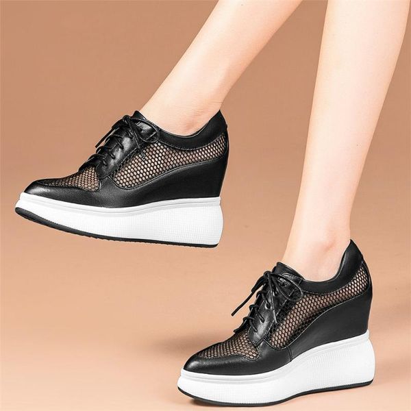 boots breathable fashion sneakers women lace up genuine leather wedges high heel ankle female chunky platform pumps casual shoes, Black
boots breathable fashion sneakers women lace up genuine leather wedges high heel ankle female chunky platform pumps casual shoes, Black