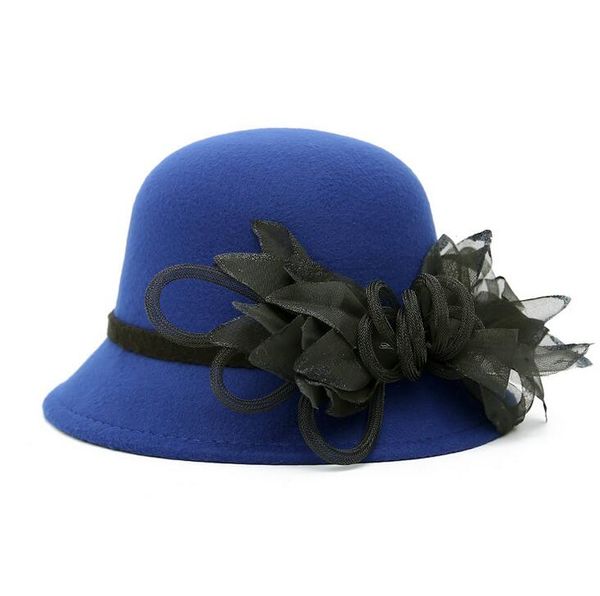 handmade flower hat, autumn and winter ladies imitation wool caps dmlm050 fashion accessories stingy brim hats 6 colors, Blue;gray
handmade flower hat, autumn and winter ladies imitation wool caps dmlm050 fashion accessories stingy brim hats 6 colors, Blue;gray